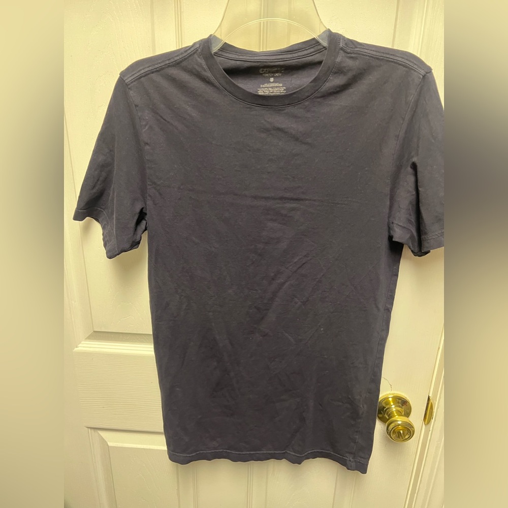 Express MEN XS extra small stretch crew neck shortsleeved tee grey